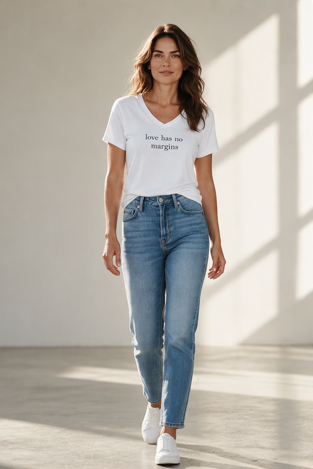 Women's fit V-neck