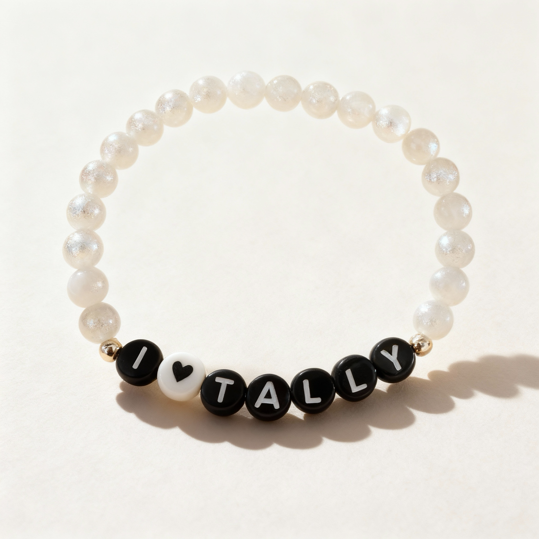 ‘I love Tally' message bracelet