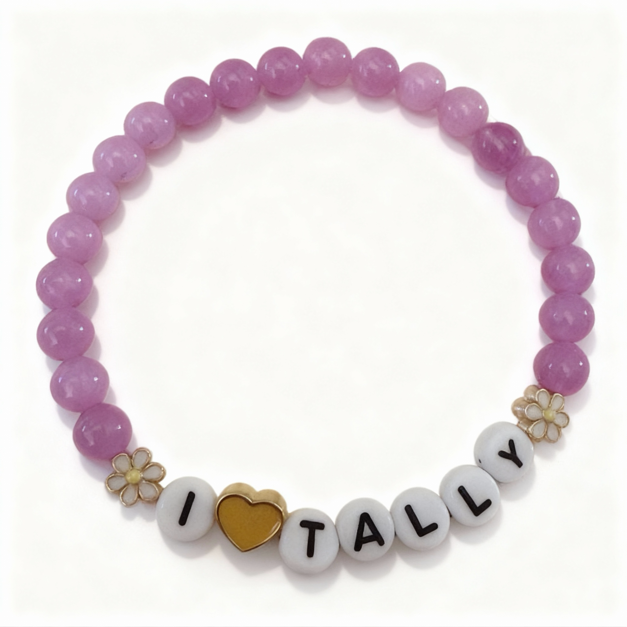 ‘I love Tally' message bracelet