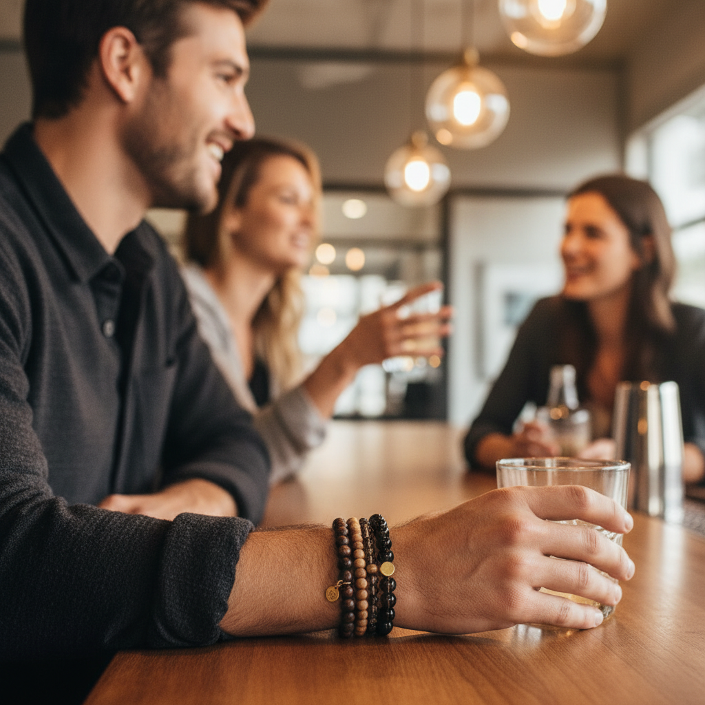 Smoky quartz genuine gemstone bracelet