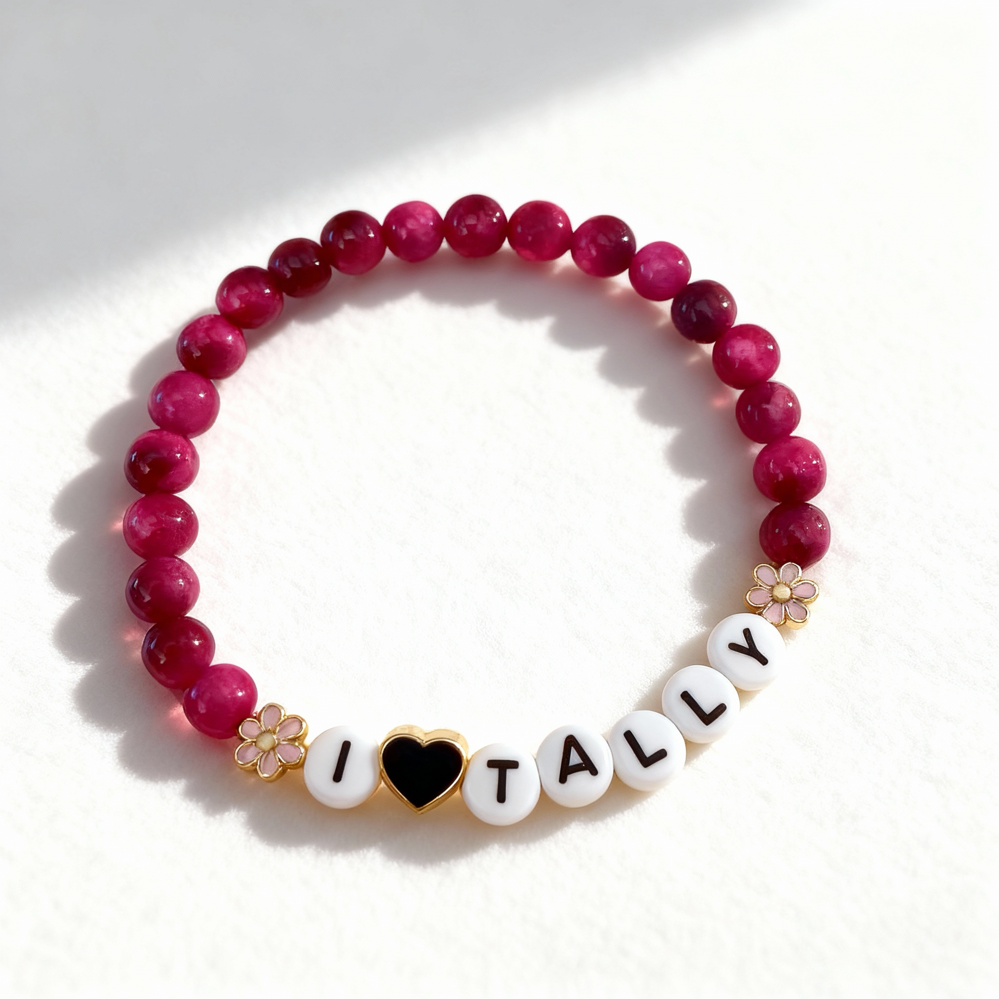 ‘I love Tally' message bracelet
