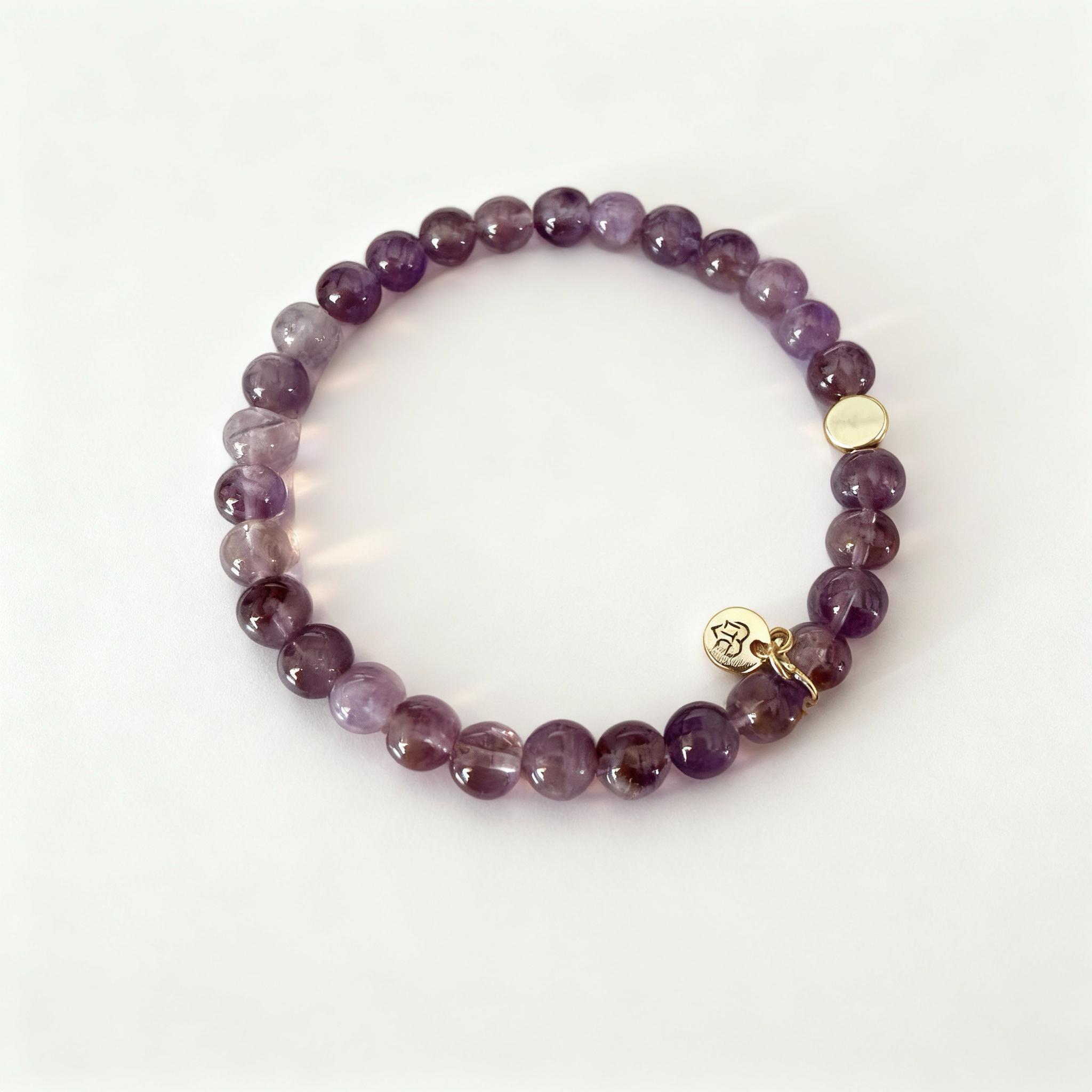 Amethyst genuine gemstone bracelet