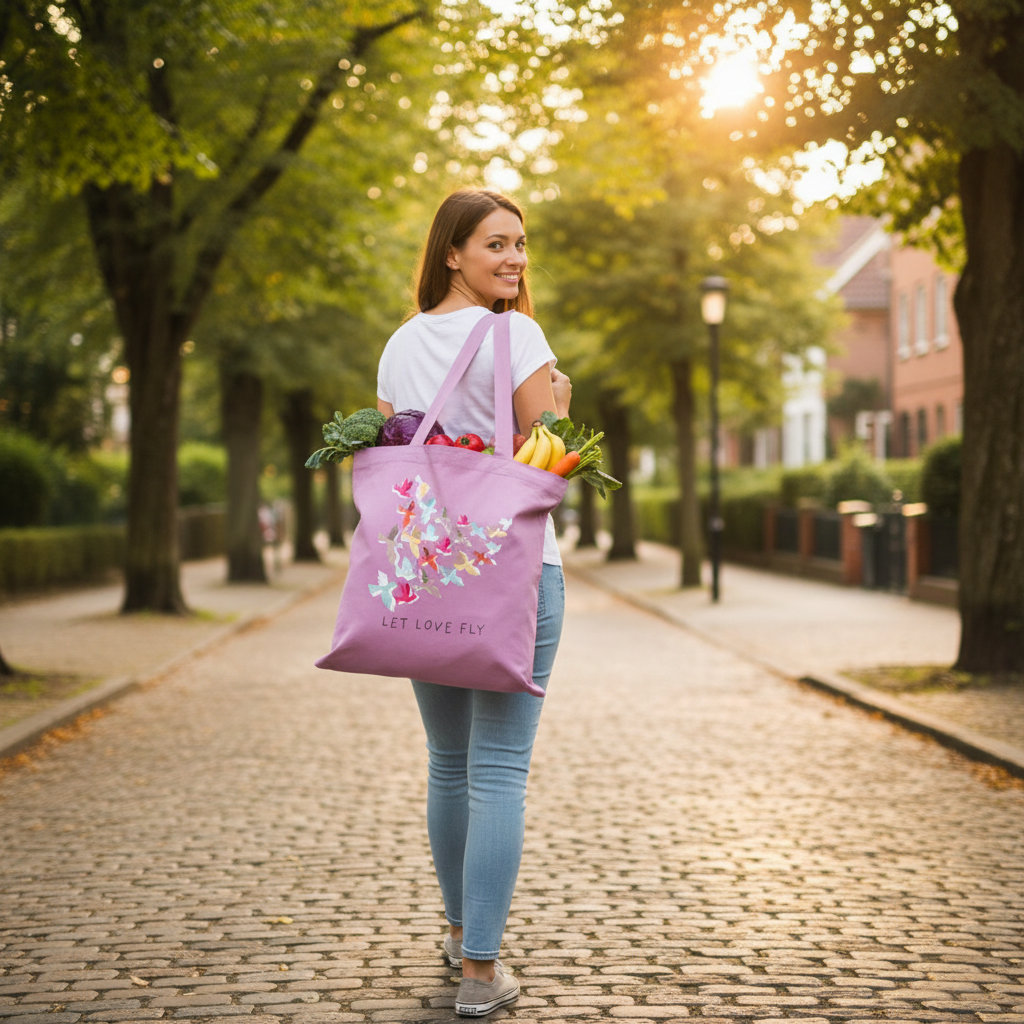 Let love fly market bag