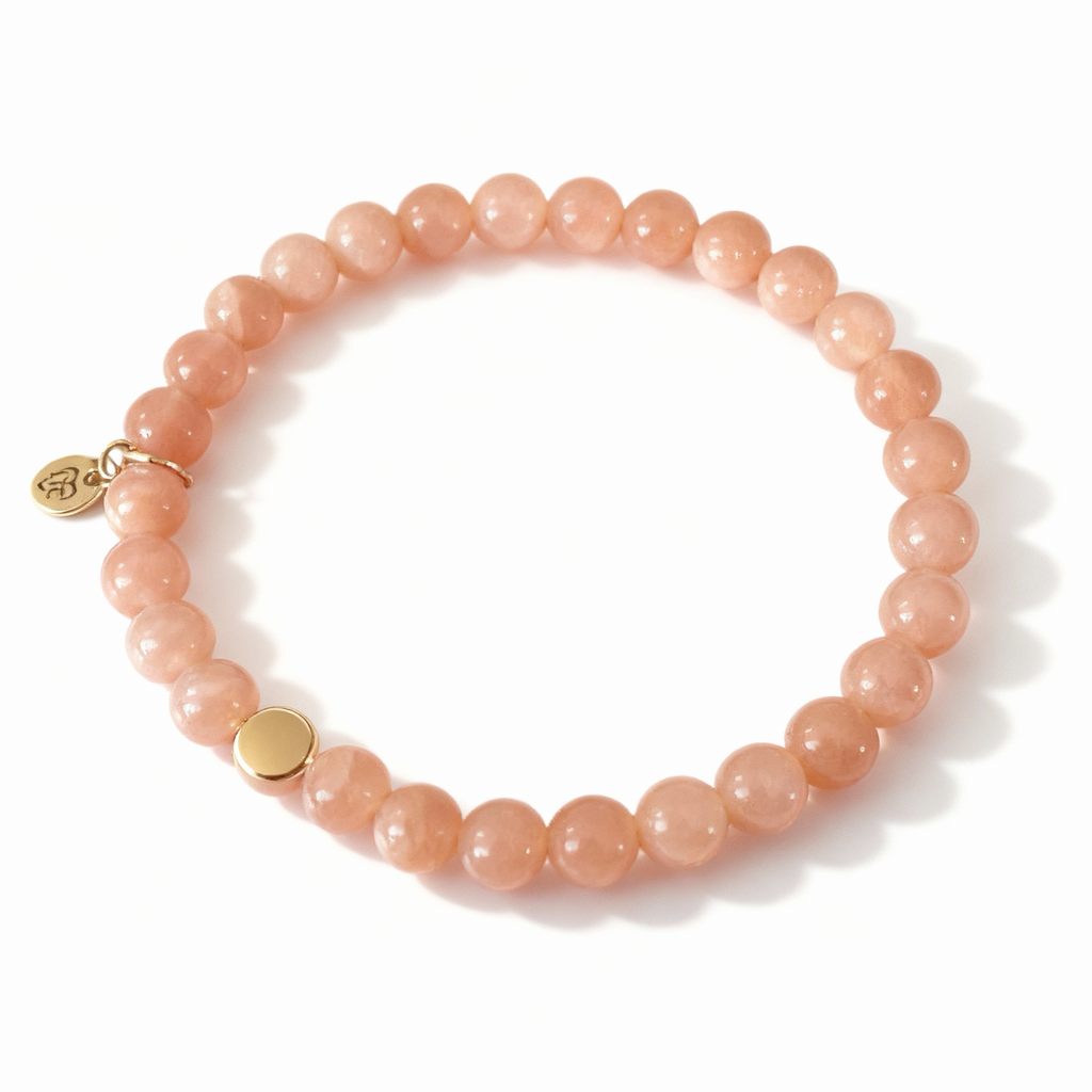 Orange moonstone gemstone bracelet