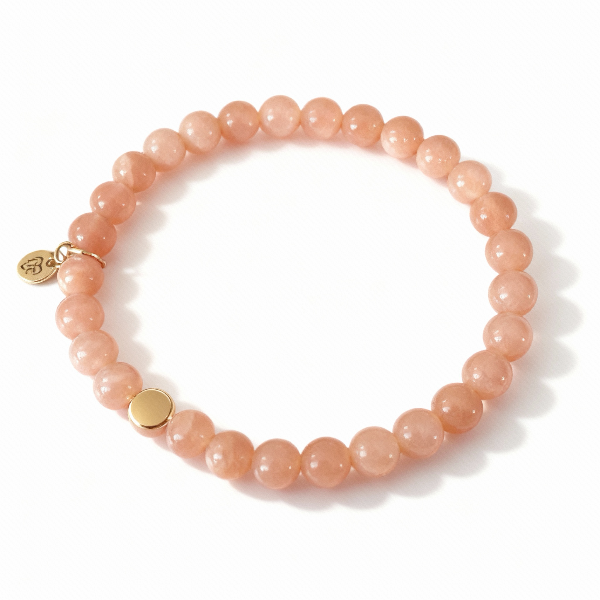 Orange moonstone gemstone bracelet