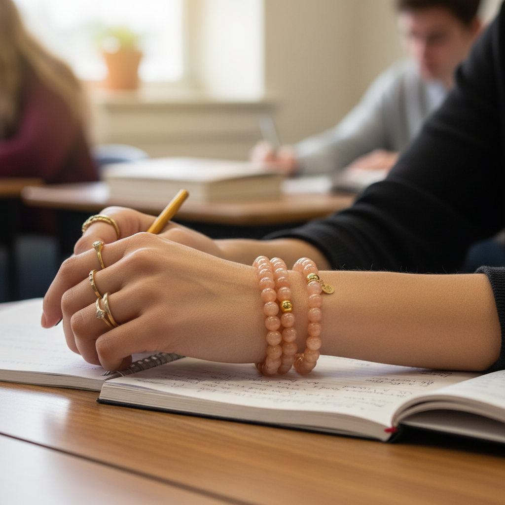 Orange moonstone gemstone bracelet