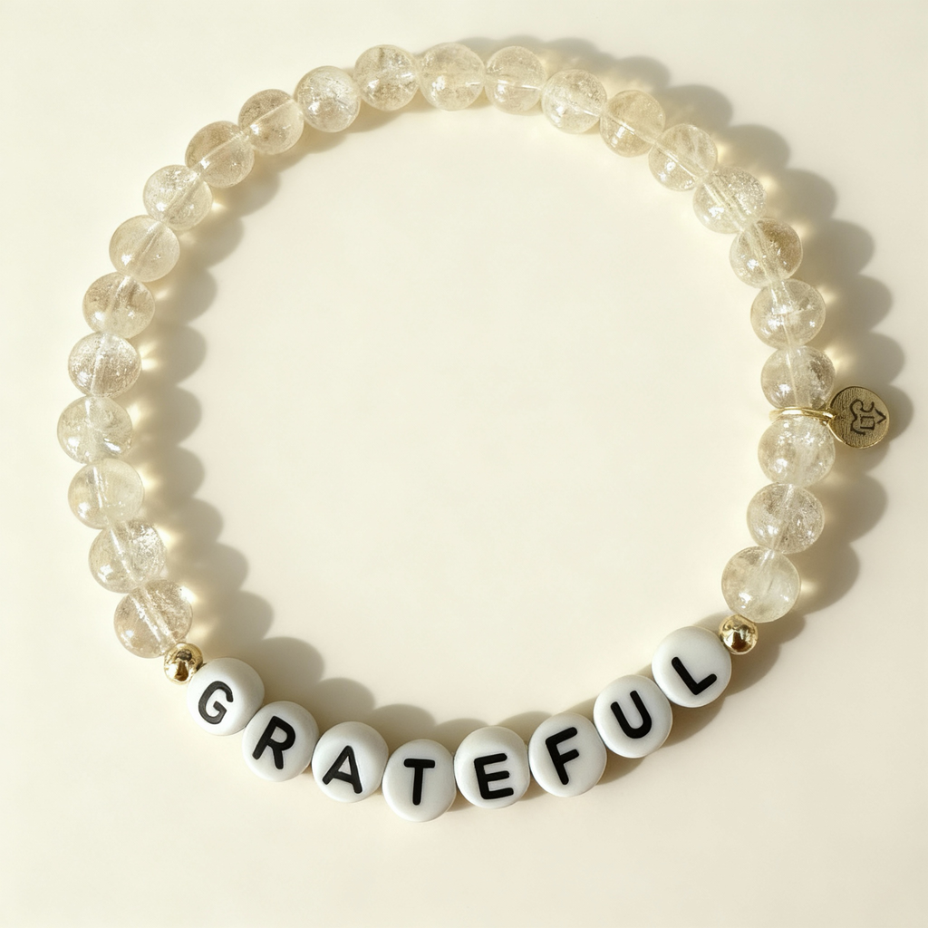 ‘Grateful’ message bracelet