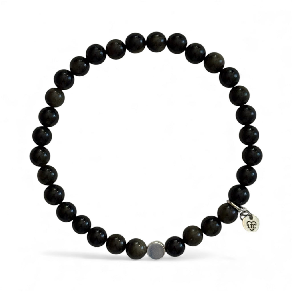 Obsidian gemstone bracelet