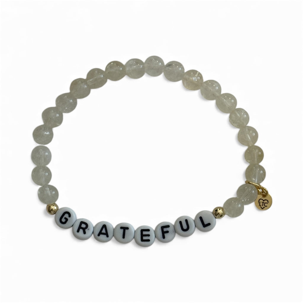 ‘Grateful’ message bracelet