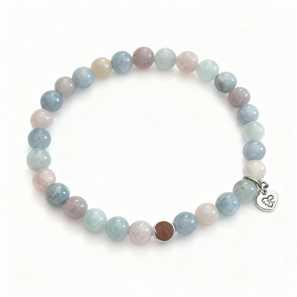 Morganite genuine gemstone bracelet