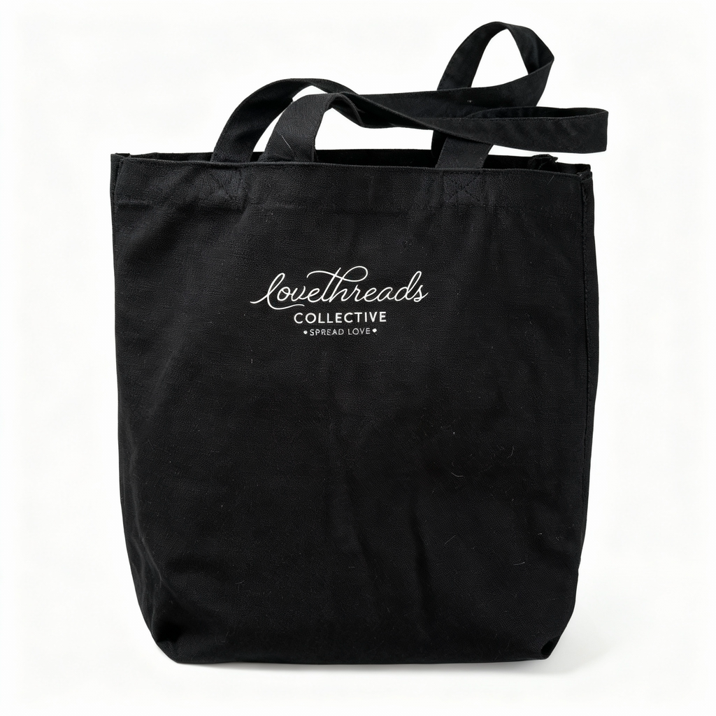 Love has no margins heavyweight canvas tote