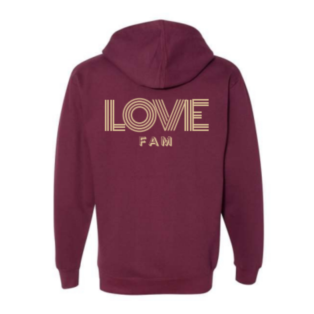 Love fam zipup hoodie