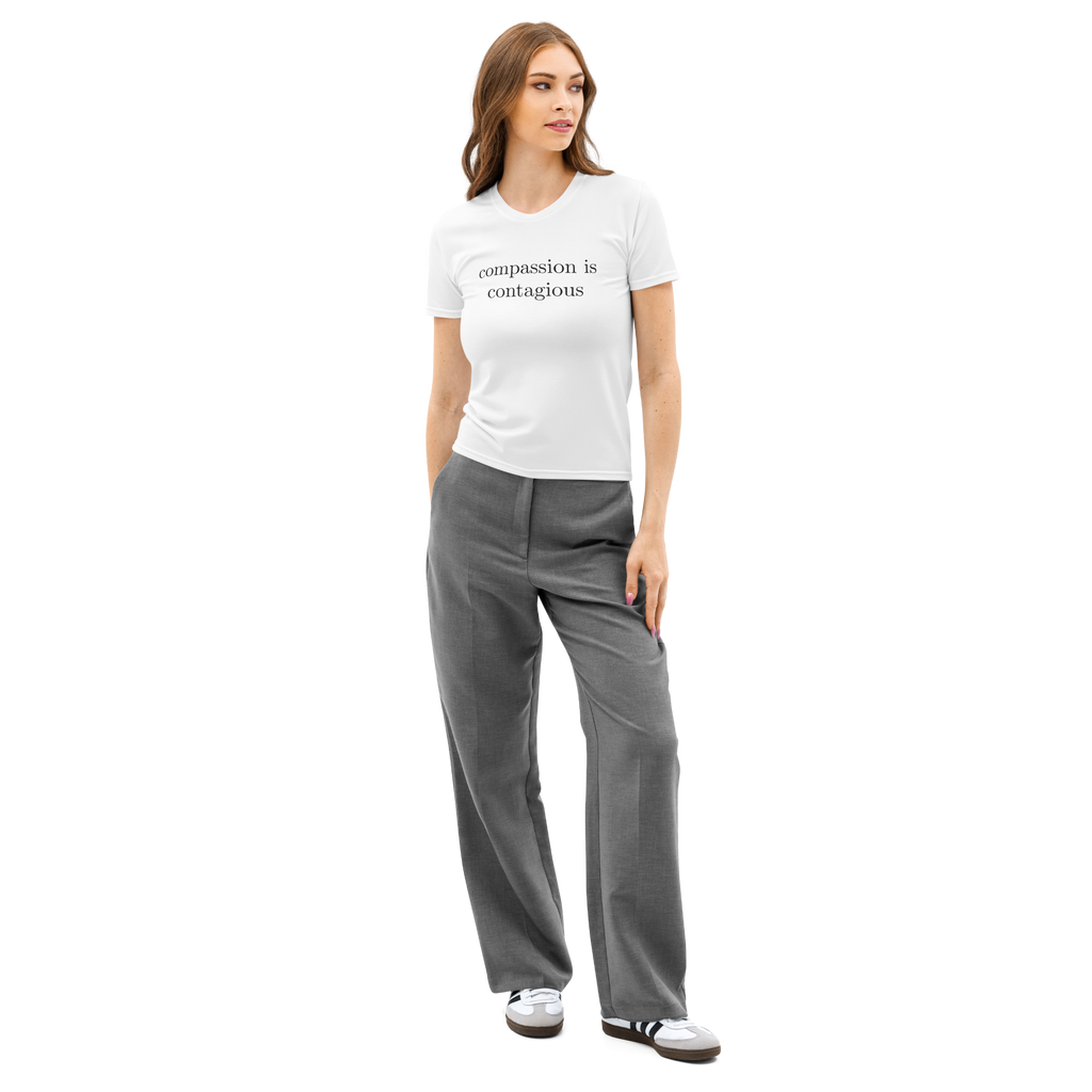Compassion is contagious women's crewneck