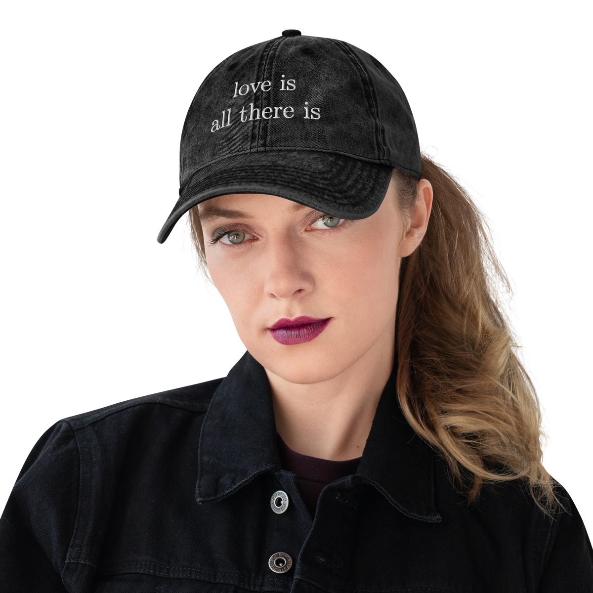 Love is all there is vintage style cap