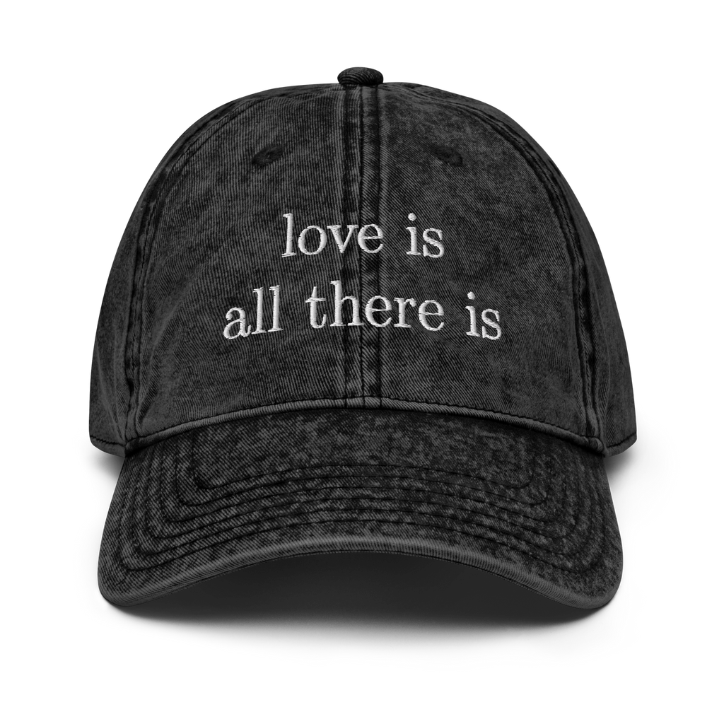 Love is all there is vintage style cap