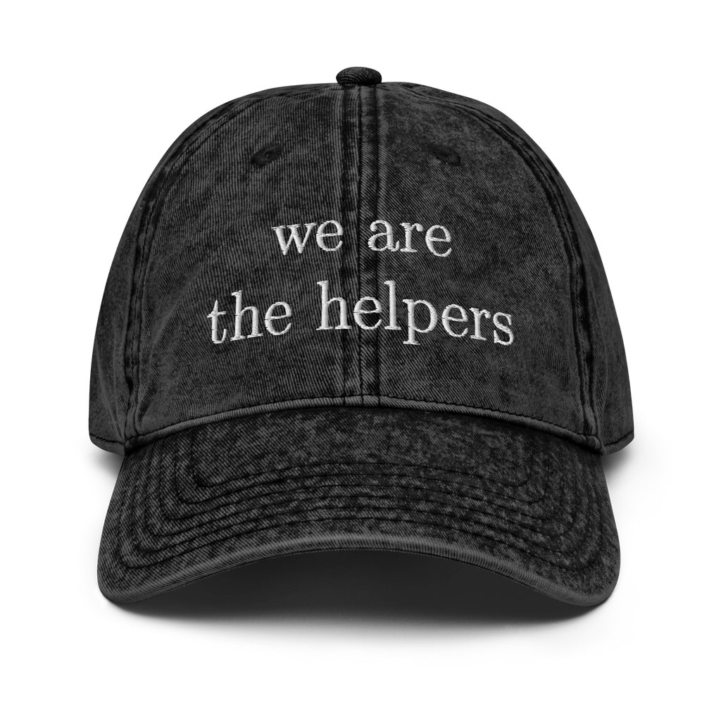 We are the helpers vintage style cap