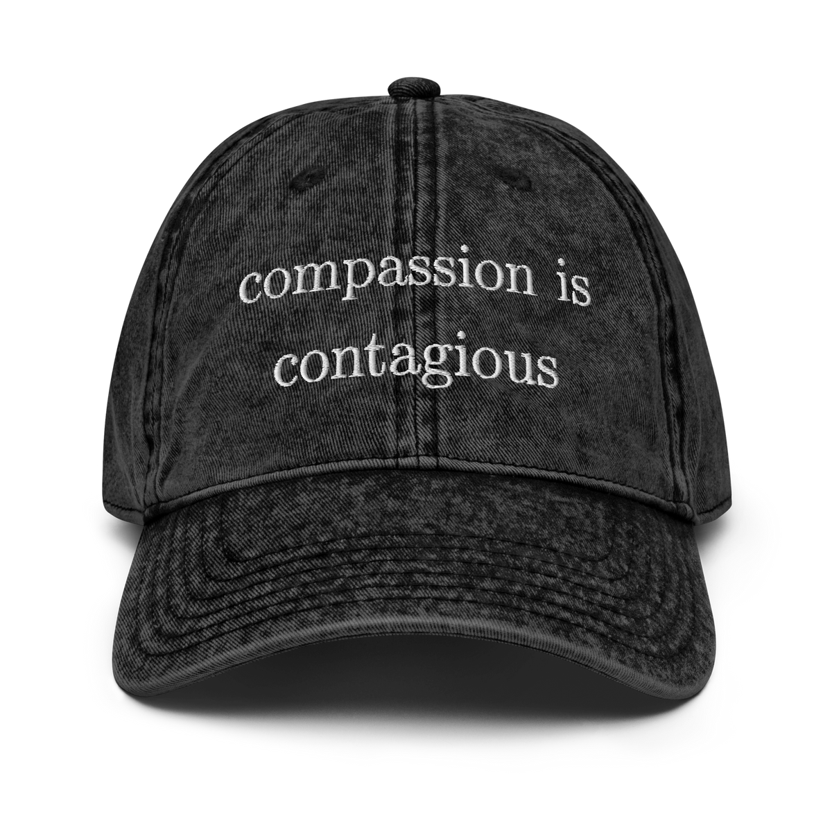 Compassion is contagious vintage style cap