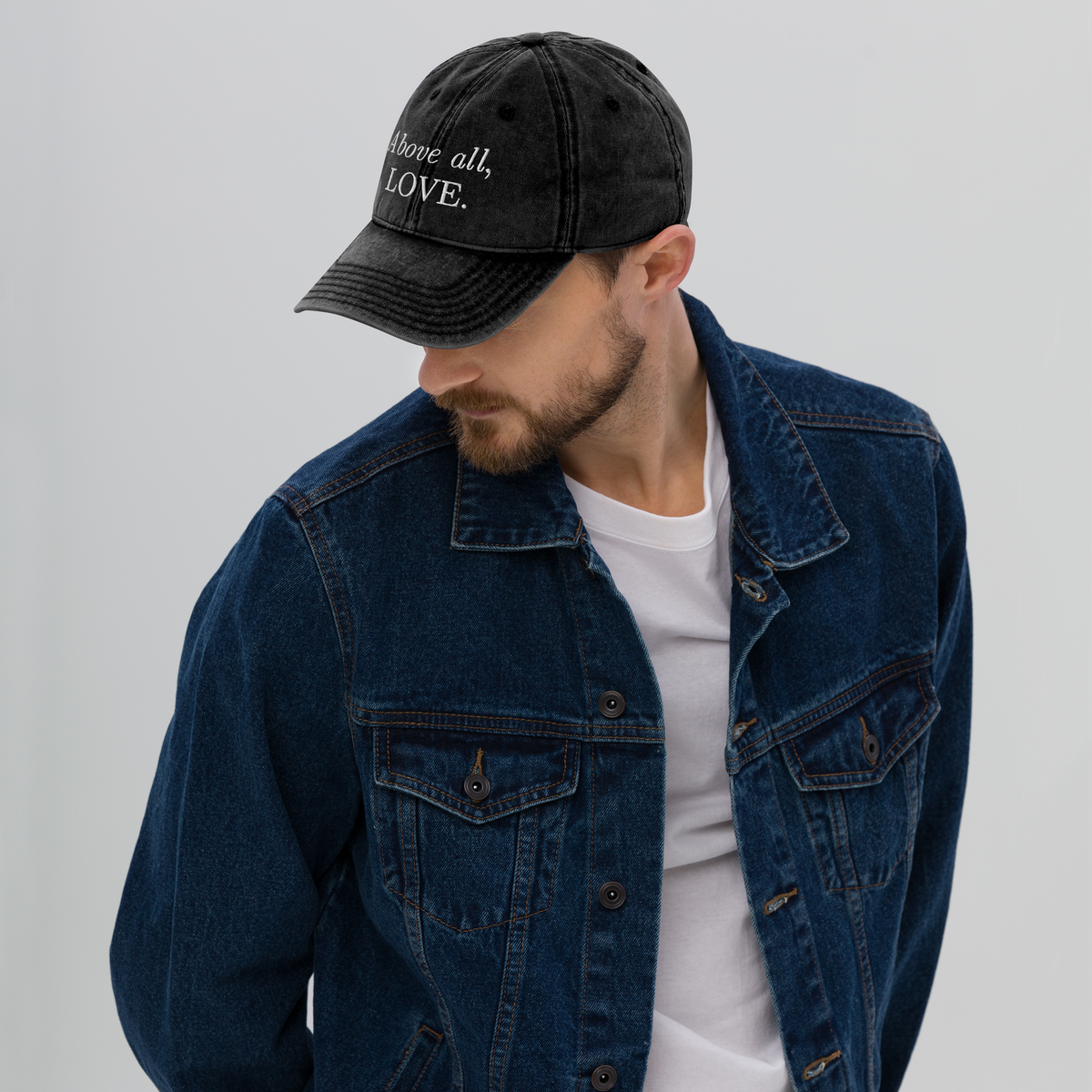 Above all, LOVE vintage style cap