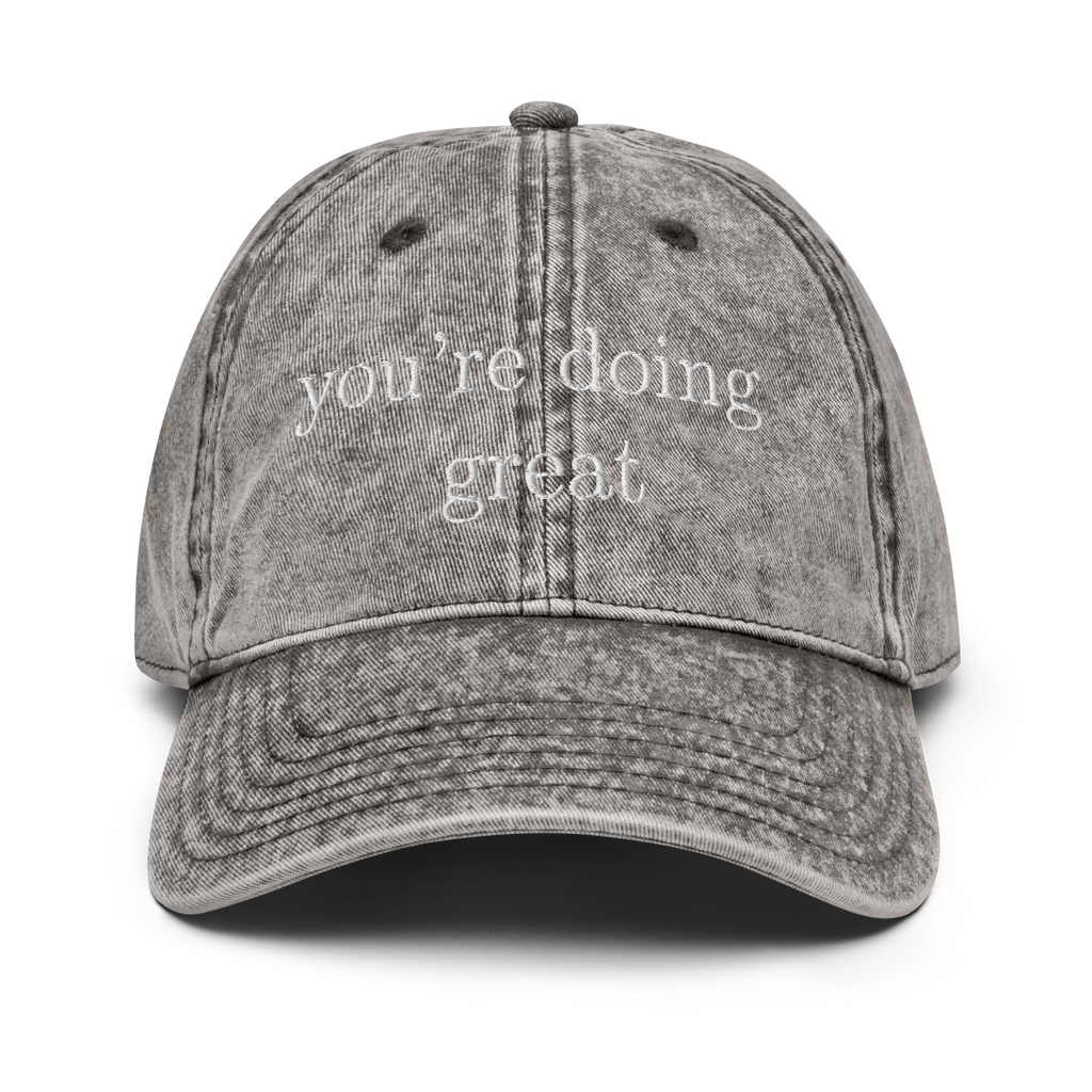 You're doing great vintage style cap