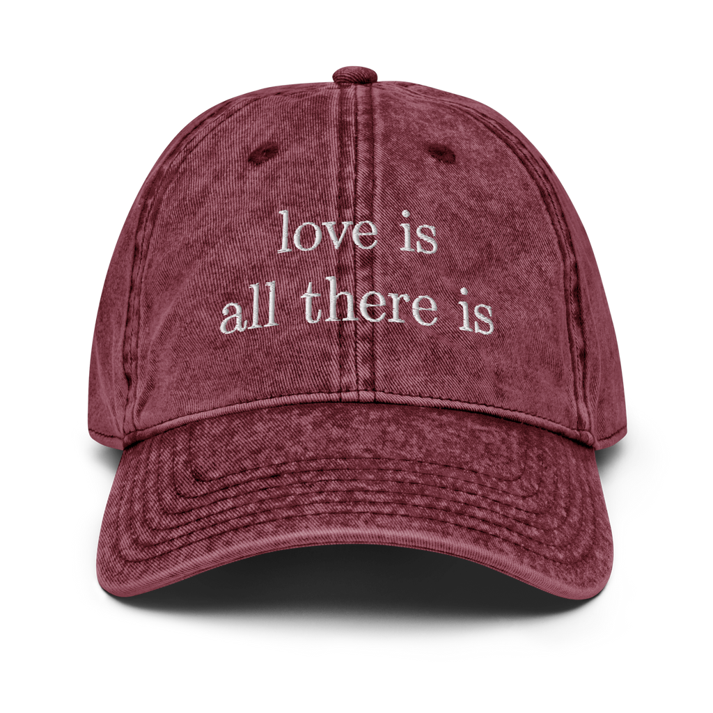 Love is all there is vintage style cap
