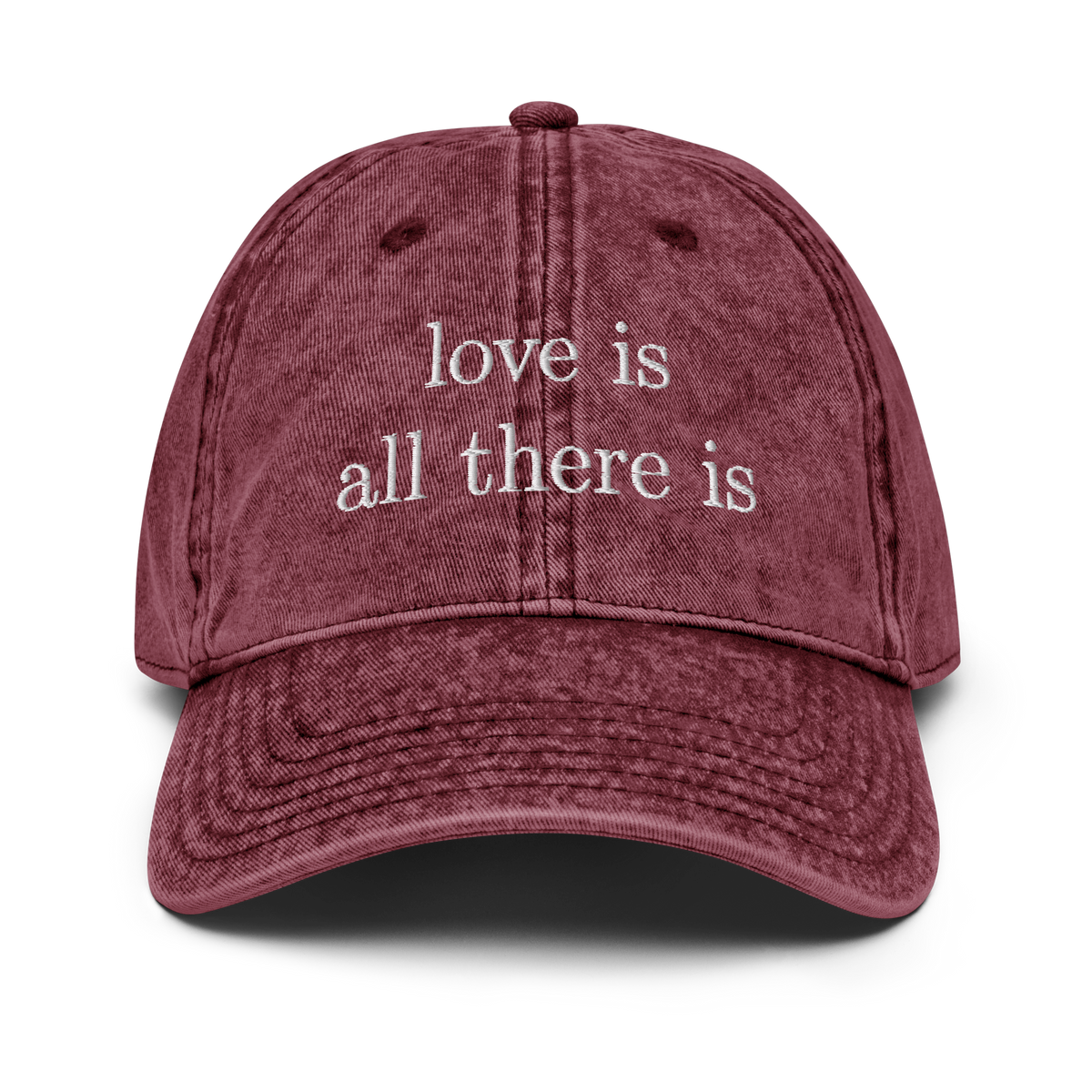 Love is all there is vintage style cap