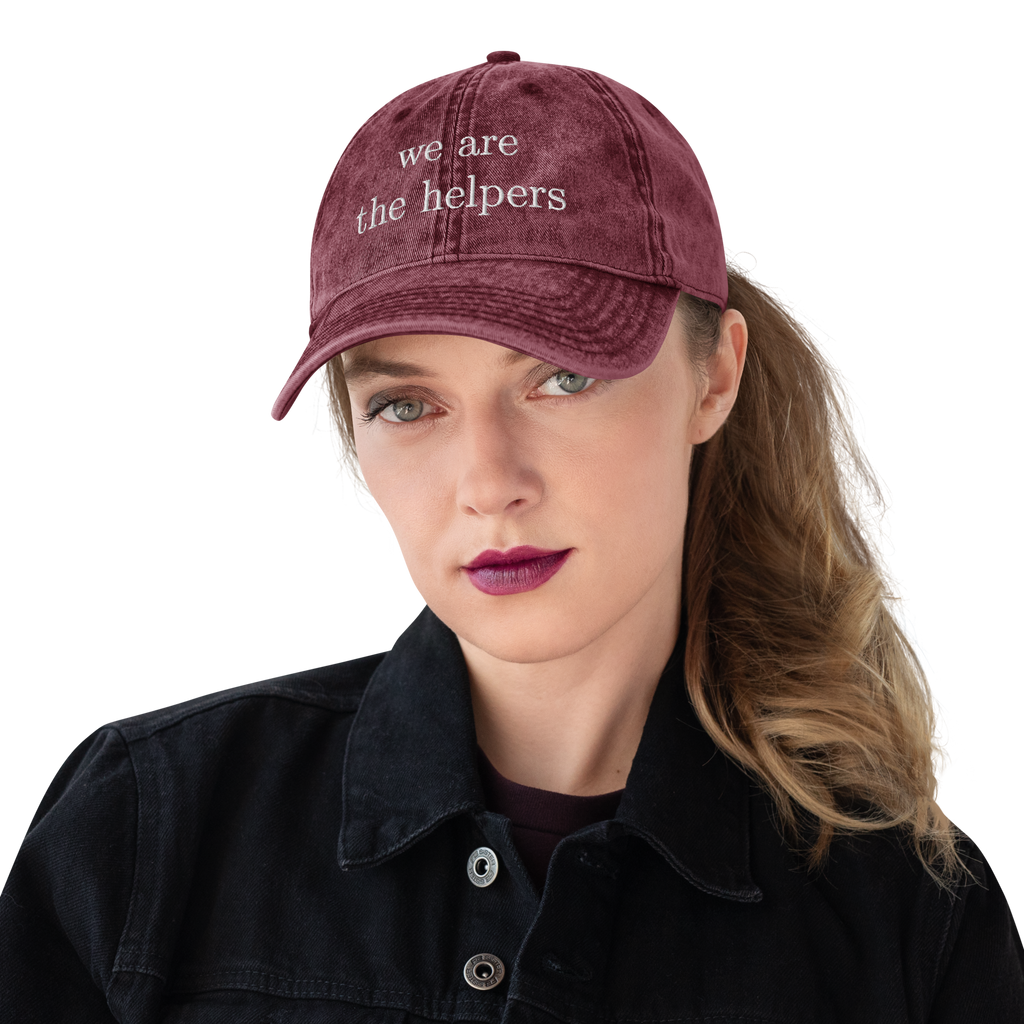 We are the helpers vintage style cap