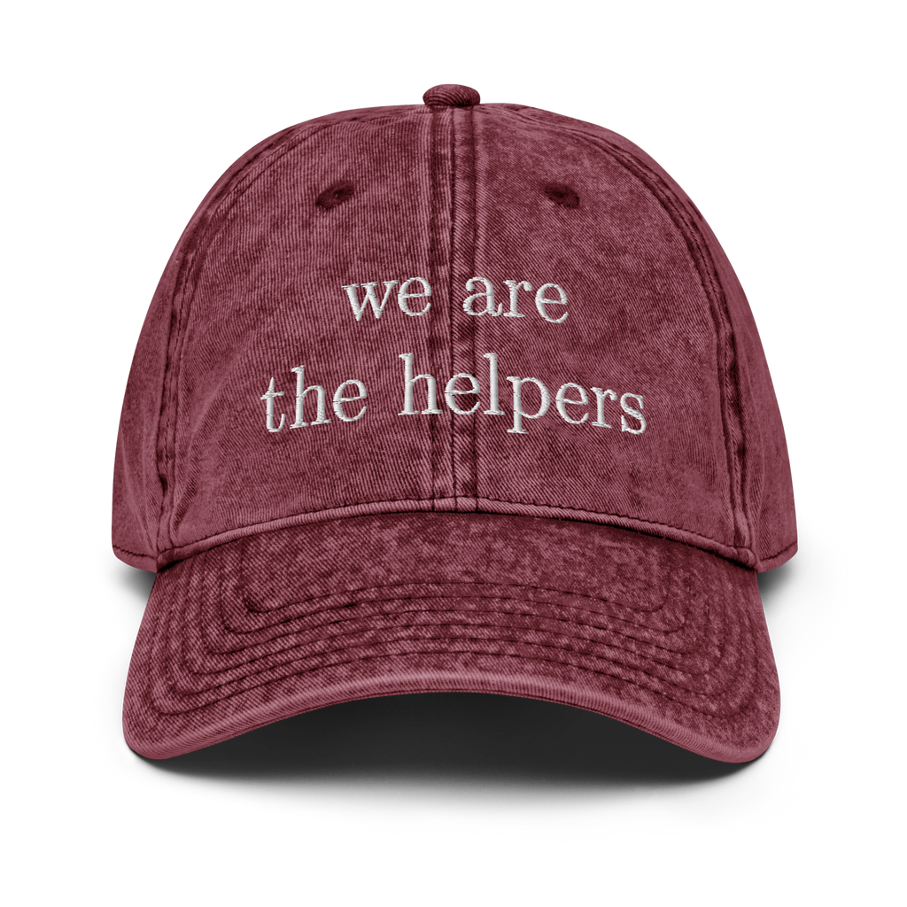 We are the helpers vintage style cap