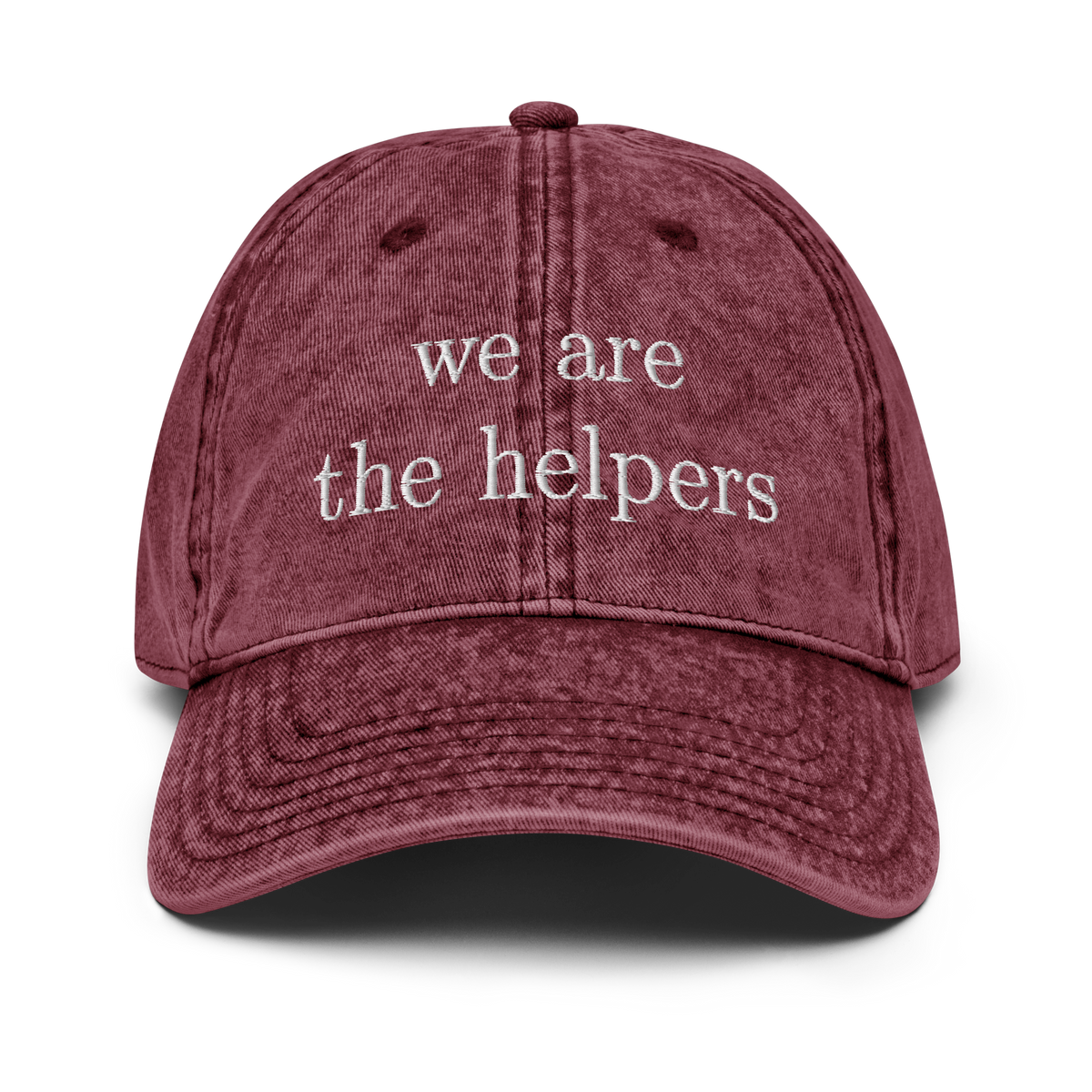 We are the helpers vintage style cap