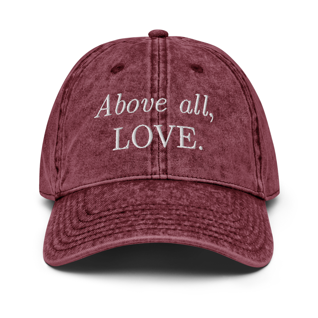 Above all, LOVE vintage style cap