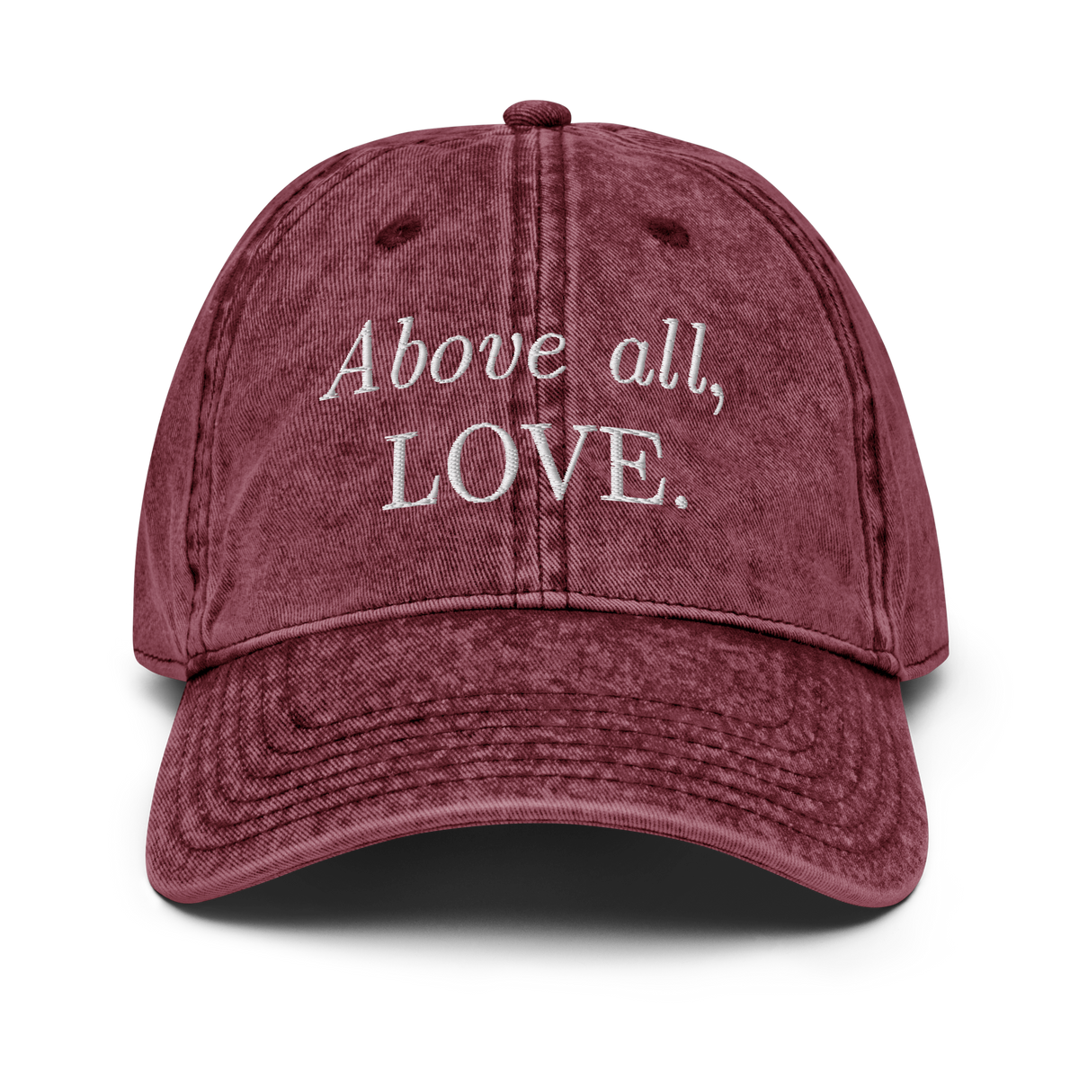 Above all, LOVE vintage style cap