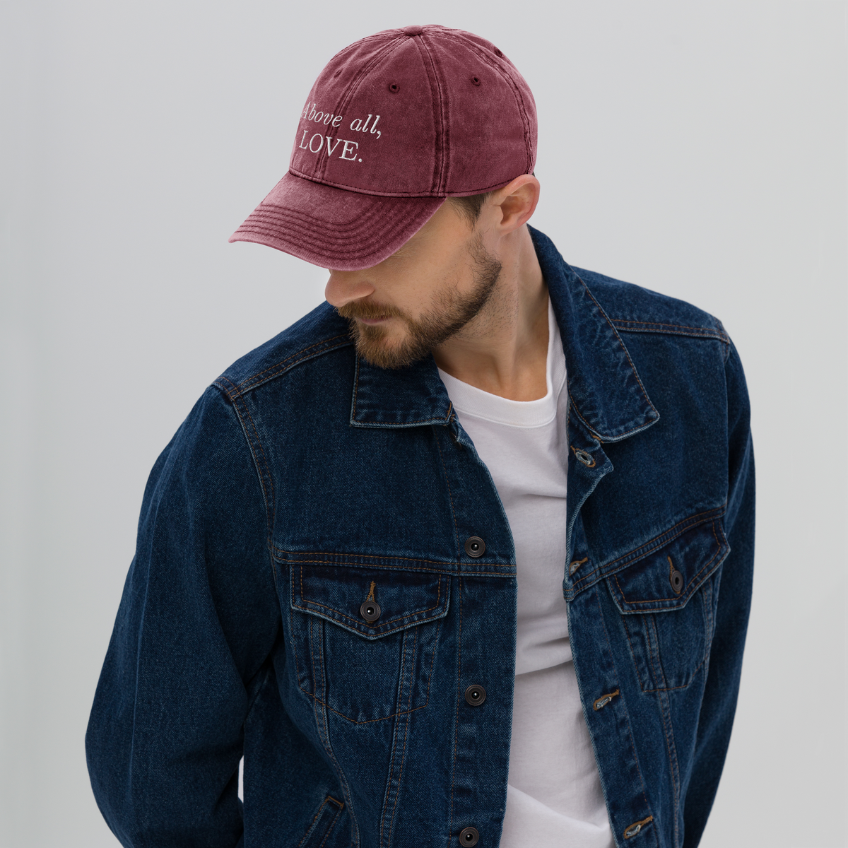 Above all, LOVE vintage style cap