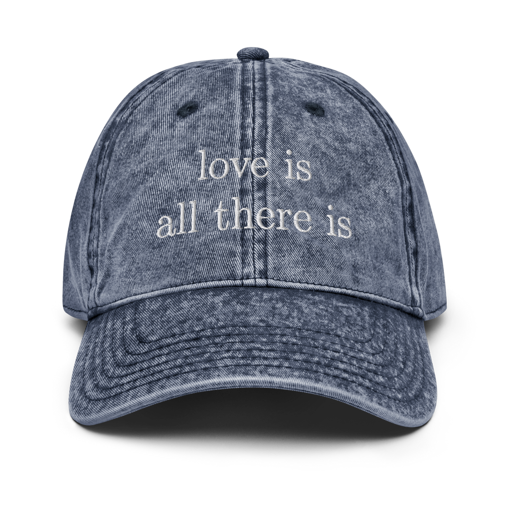 Love is all there is vintage style cap
