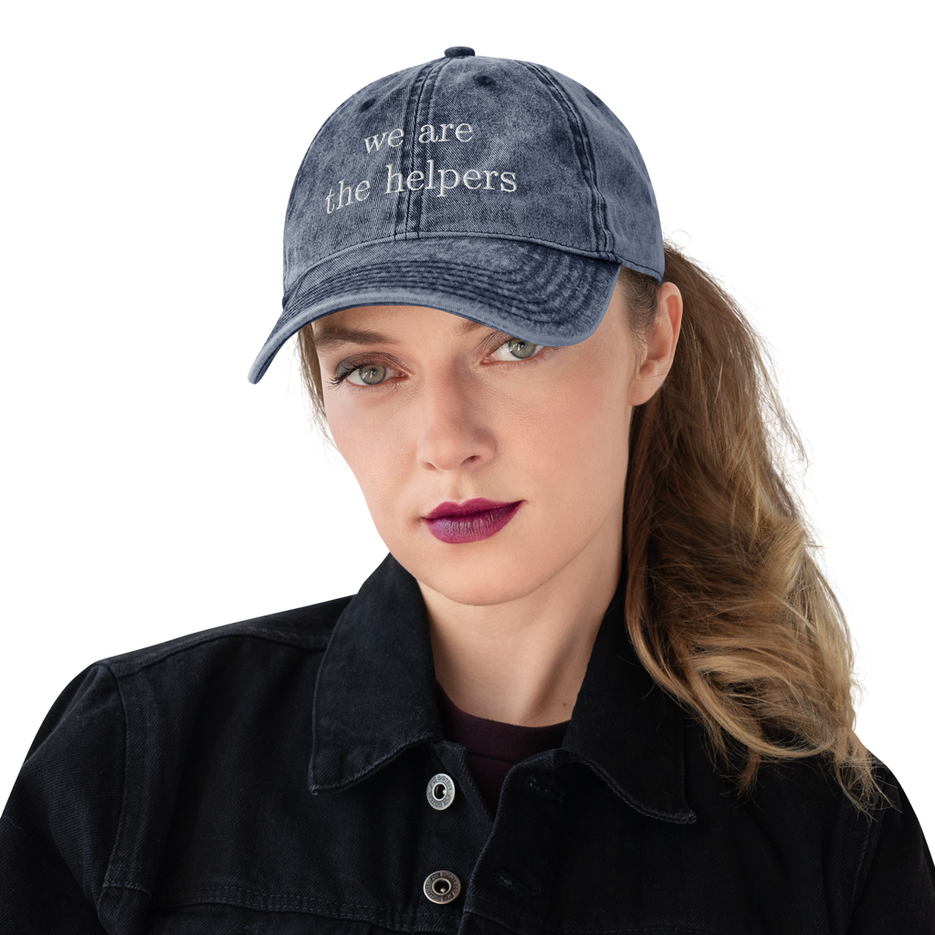 We are the helpers vintage style cap