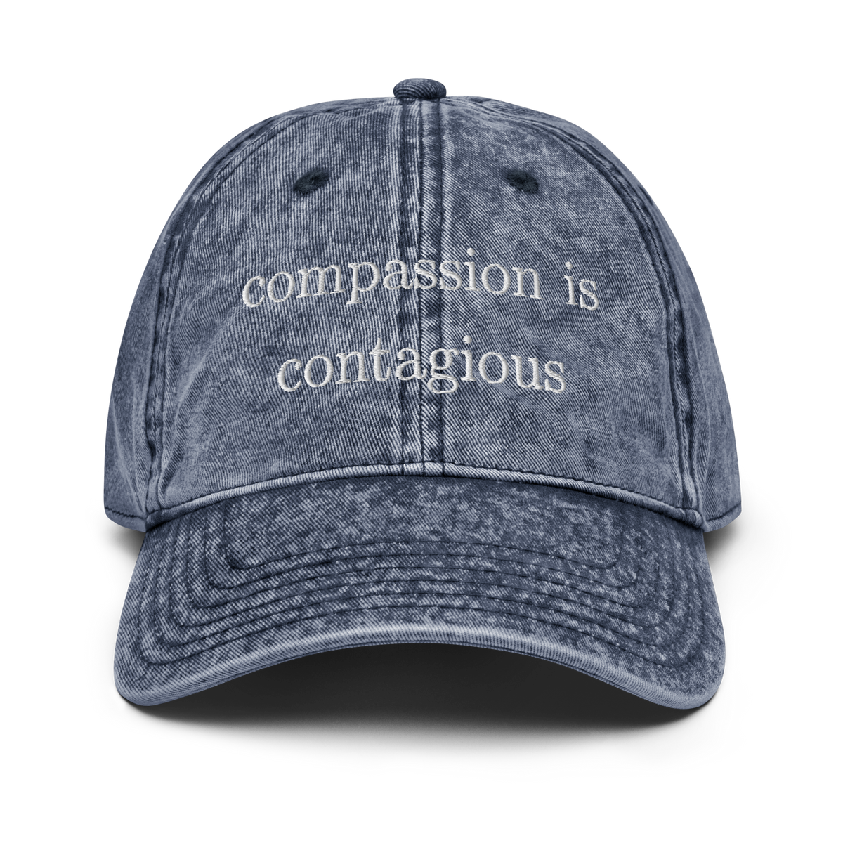 Compassion is contagious vintage style cap