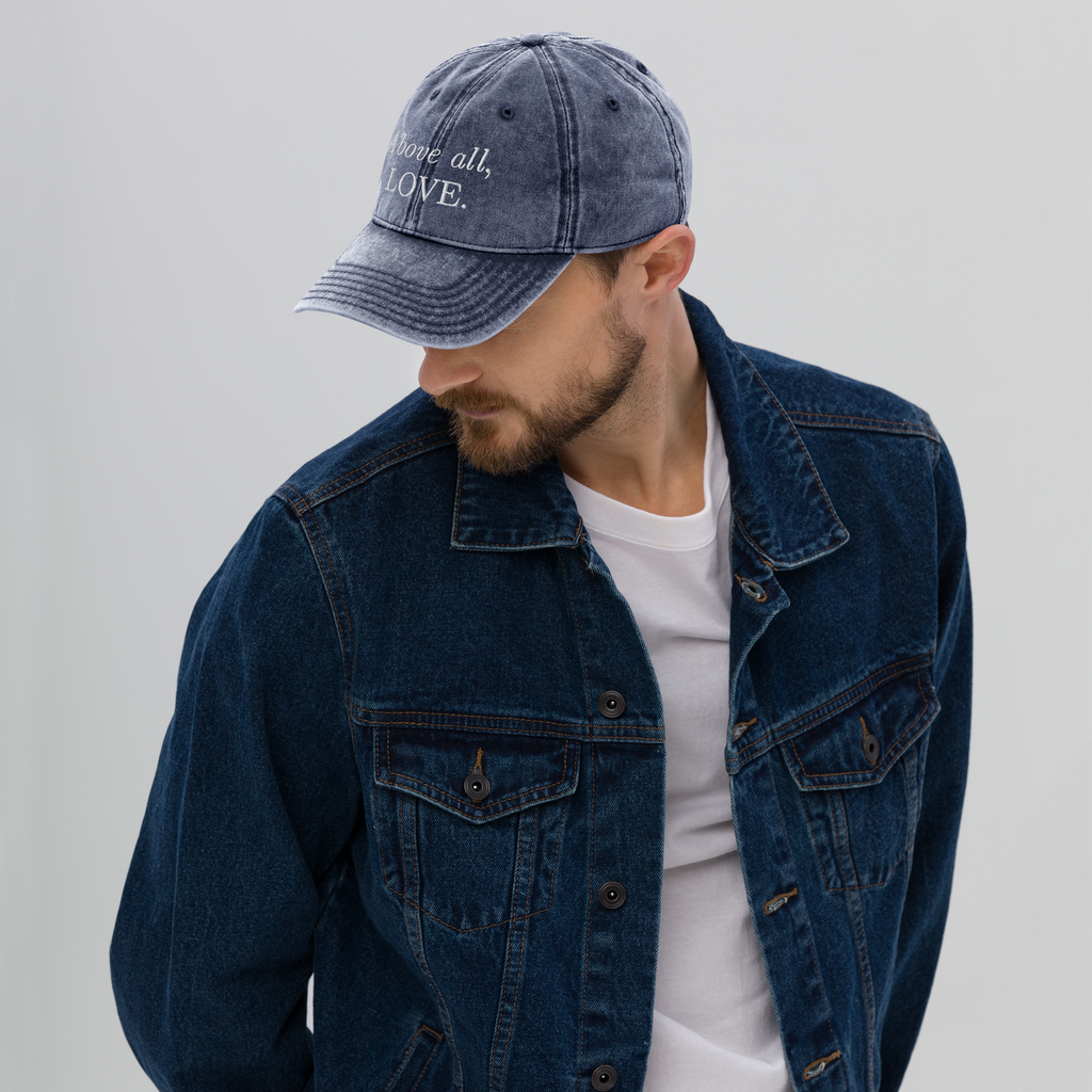 Above all, LOVE vintage style cap